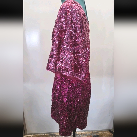 MANER Women’s Sequin Romper Sparkly Short Jumpsuit XL - Picture 6 of 11